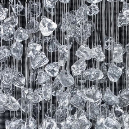 Le Port | Floating Luxury Crystal Chandelier With Decorative Stones, Clear, Dia23.6xh78.7", Cool LightBy Miron Demid LLC