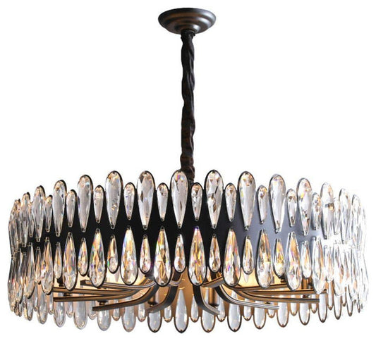 Napoli Crystal Modern Chandelier, Diameter 40"By Morsale.com