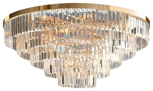 Afragola | Contemporary gold crystal ceiling chandelier, 5 LayersBy Miron Demid LLC