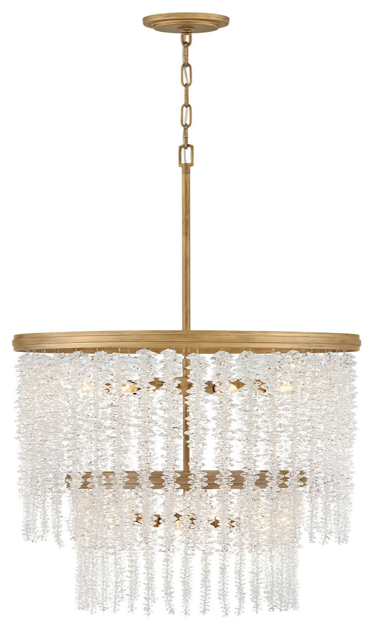 Fredrick Ramond FR41495 Rubina 10 Light 26"W Crystal Waterfall - Burnished GoldBy Hinkley