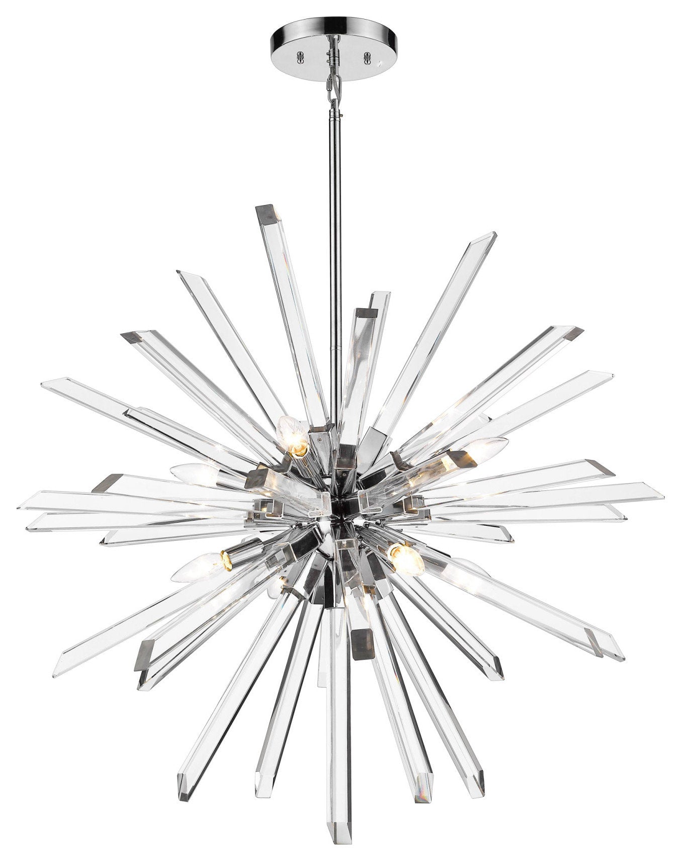 Z-Lite 4003-8 Burst 8 Light 33"W Crystal Globe Sputnik Chandelier - ChromeBy Z-LIte