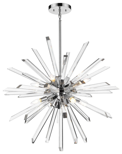 Z-Lite 4003-8 Burst 8 Light 33"W Crystal Globe Sputnik Chandelier - ChromeBy Z-LIte