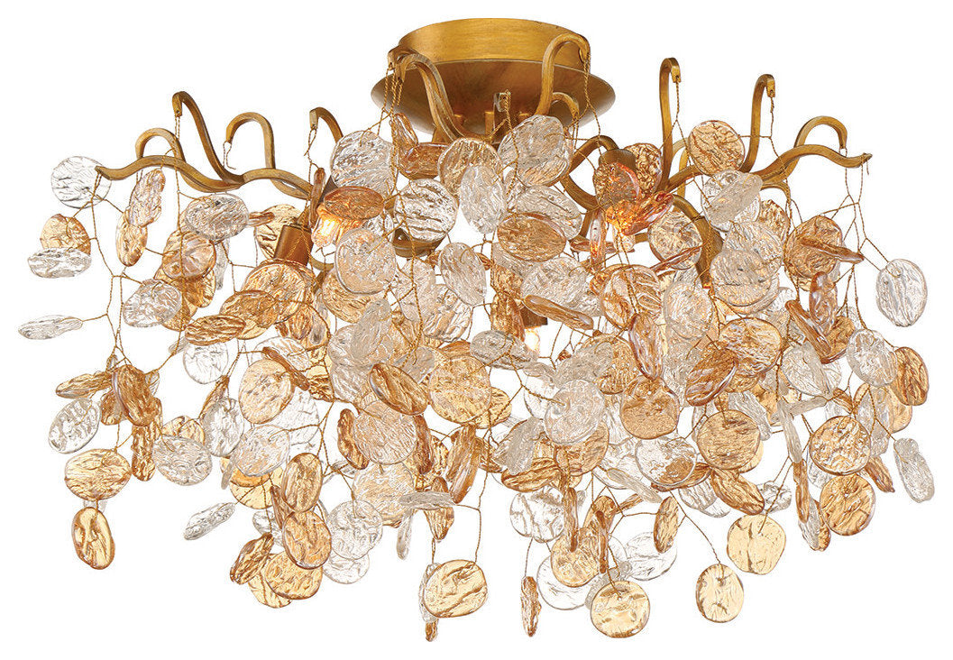 Eurofase Lighting 29056 Campobasso 5 Light 21"W Flush Mount - GoldBy Eurofase Lighting
