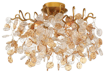 Eurofase Lighting 29056 Campobasso 5 Light 21"W Flush Mount - GoldBy Eurofase Lighting