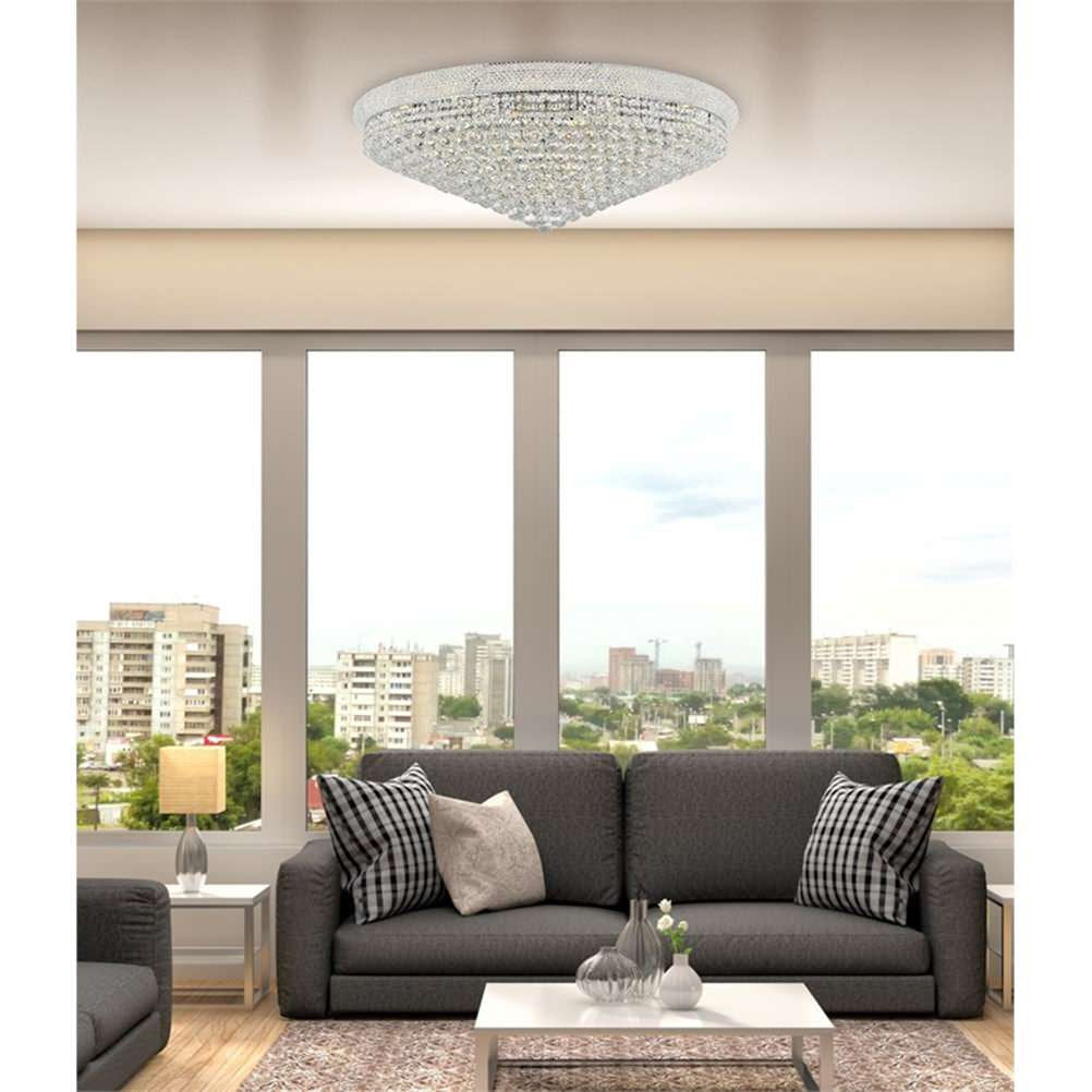 Elegant Lighting Primo 30-Light Metal & Crystal Flush Mount in ChromeBy Elegant Furniture & Lighting