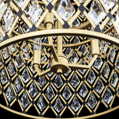 Windsor 7 Light Chandelier, French Gold and Matte BlackBy Varaluz