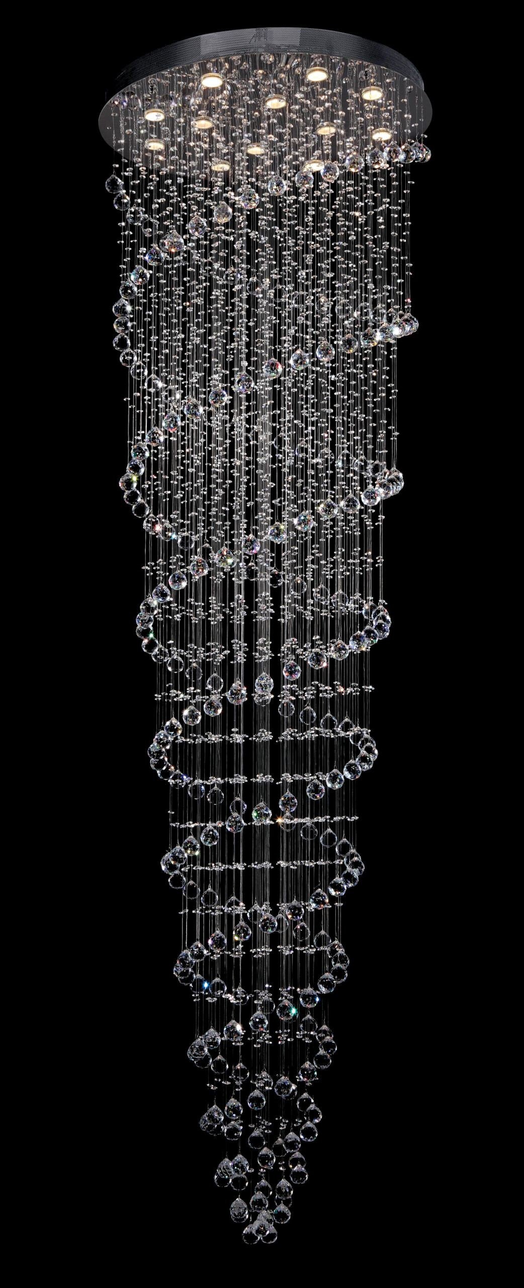 BETHEL INTERNATIONAL LX12-7 9-Light Chandelier,ChromeBy Bethel Intl.