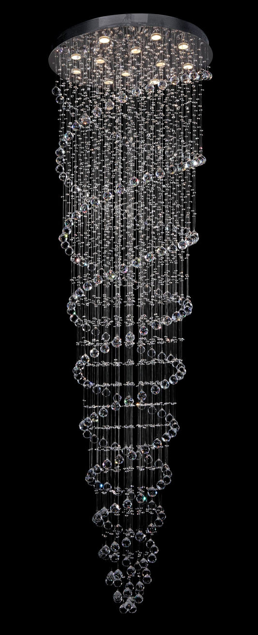 BETHEL INTERNATIONAL LX12-7 9-Light Chandelier,ChromeBy Bethel Intl.