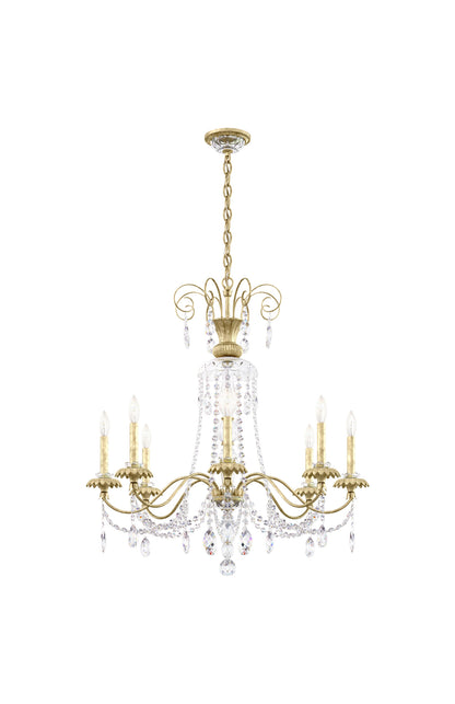 Schonbek At1008N-44H 8 Light Crystal Chandelier, Heirloom SilverBy Schonbek