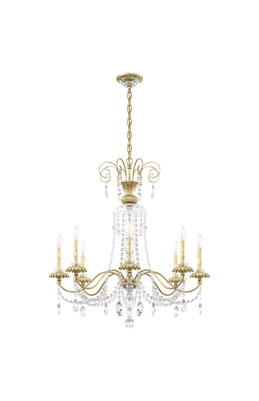 Schonbek At1008N-44H 8 Light Crystal Chandelier, Heirloom SilverBy Schonbek