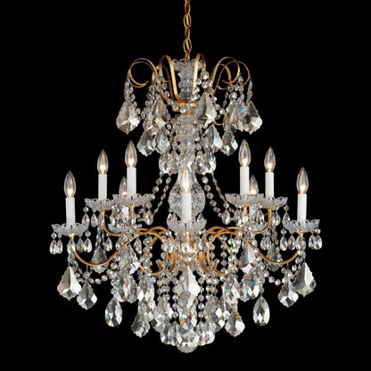 New Orleans 10-Light Chandelier in French Gold With Clear Heritage CrystalBy Schonbek