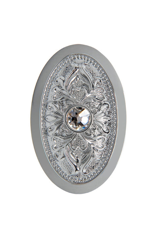 Vermeer 24x10" 6 Lt Modern Flush by Allegri, Chrome, Swarovski Elements ClearBy Allegri Crystal by Kalco Lighting