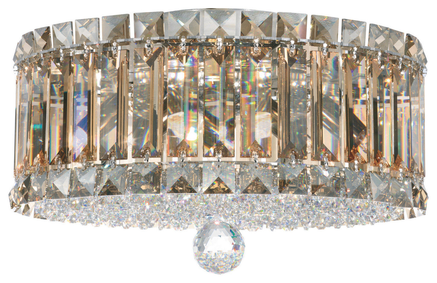 Plaza 4-Light Flush Mount Ceiling Light in Stainless SteelBy Schonbek