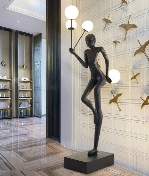 85'' Black Novelty Floor LampBy Akari Lanterns