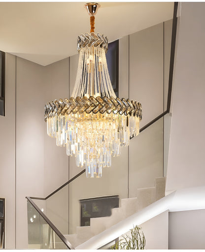 Juan-les-Pins | Big Luxury Crystal Chandelier Opulent Elegance, 31.5'', Warm Light 3000k, DimmableBy Miron Demid LLC