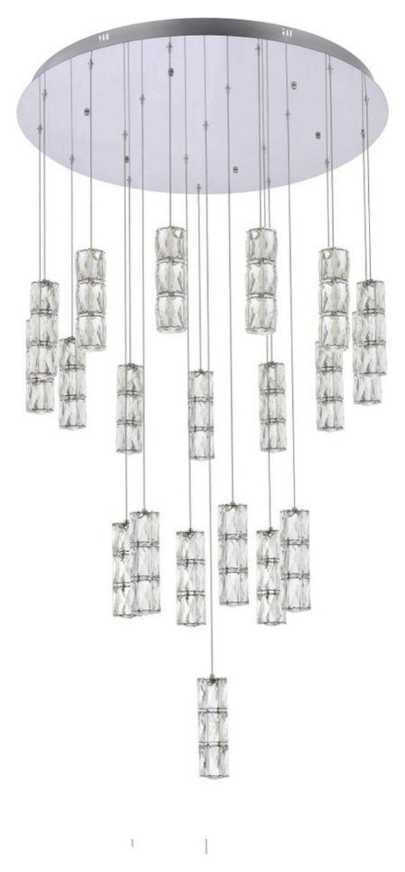 Polaris 20 Light Chandelier, ChromeBy Elegant Furniture & Lighting