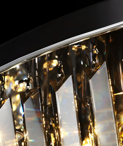 Africo | Round Modern Crystal Chandelier, 31.5"By Miron Demid LLC