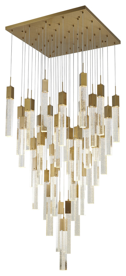 41-Light Gold Chandelier With Clear Bubble CrystalsBy Design Living