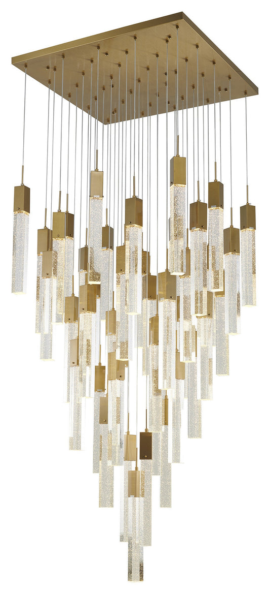 41-Light Gold Chandelier With Clear Bubble CrystalsBy Design Living