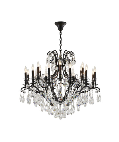 Clear Crystal Chandelier, Sandy BlackBy Design Living