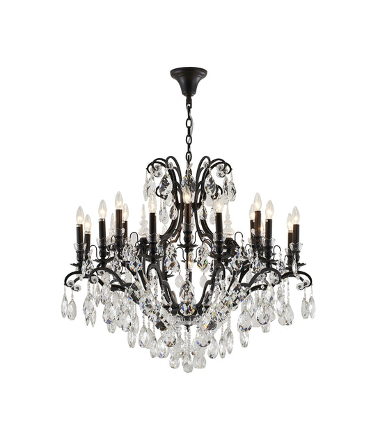 Clear Crystal Chandelier, Sandy BlackBy Design Living