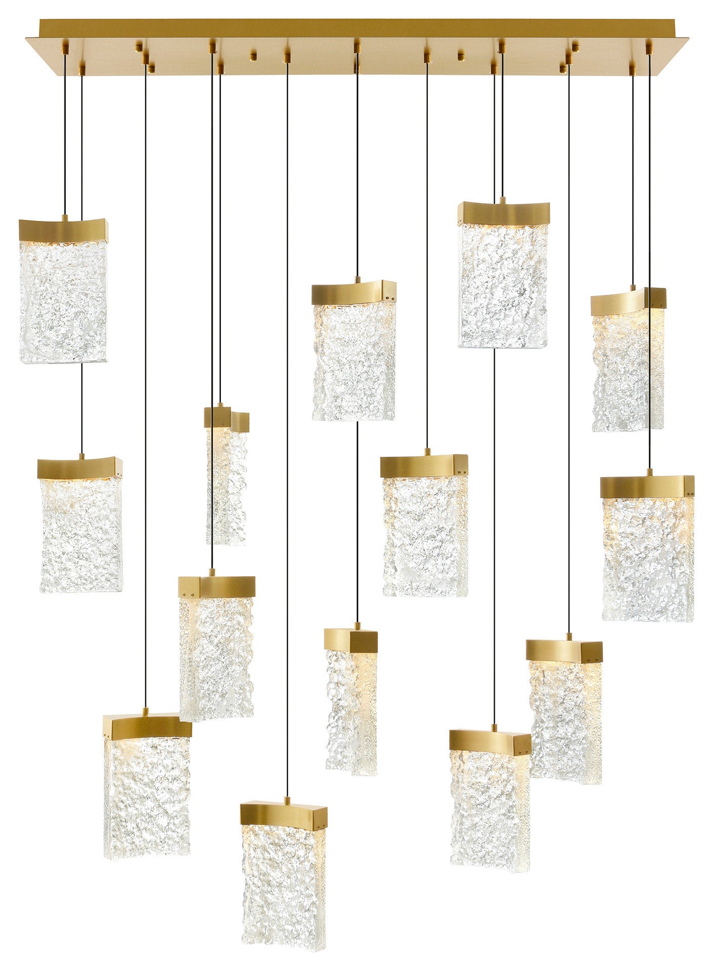 CWI LIGHTING 1587P48-14-624-RC Lava Integrated LED Brass ChandelierBy CWI Lighting