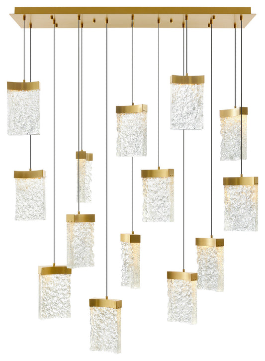 CWI LIGHTING 1587P48-14-624-RC Lava Integrated LED Brass ChandelierBy CWI Lighting