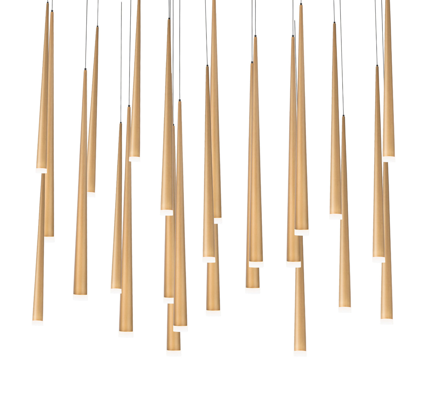 Modern Forms PD-41823L Cascade 23 Light 54"W LED Crystal Linear - Aged BrassBy Modern Forms