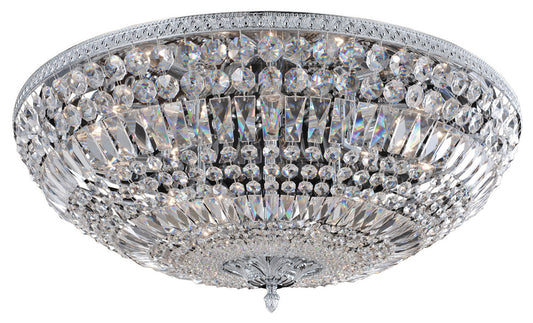 Lemire 30x11in 12 Lt Traditional Flush by Allegri, ChromeBy Allegri Crystal by Kalco Lighting