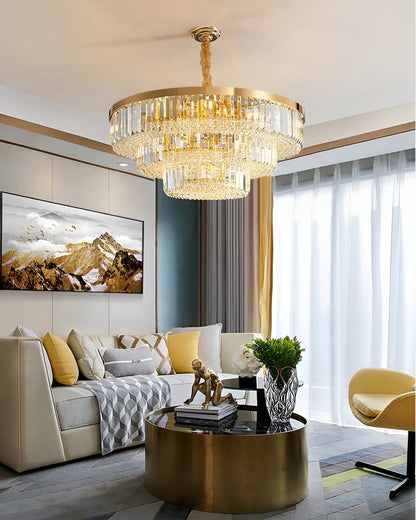 Affi | Contemporary crystal ceiling chandelier, 31.5"By Miron Demid LLC