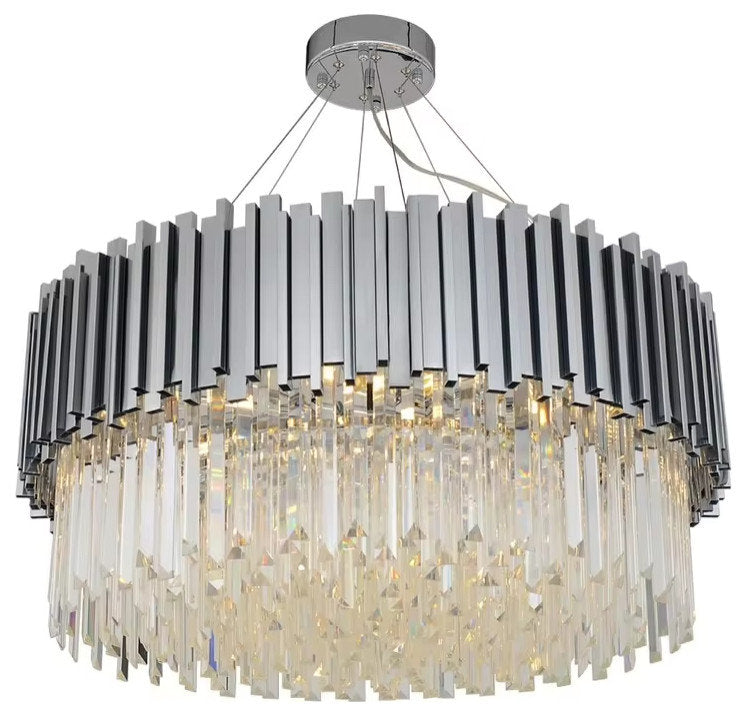 Gio Crystal Contemporary Chandelier, 40"By Morsale.com