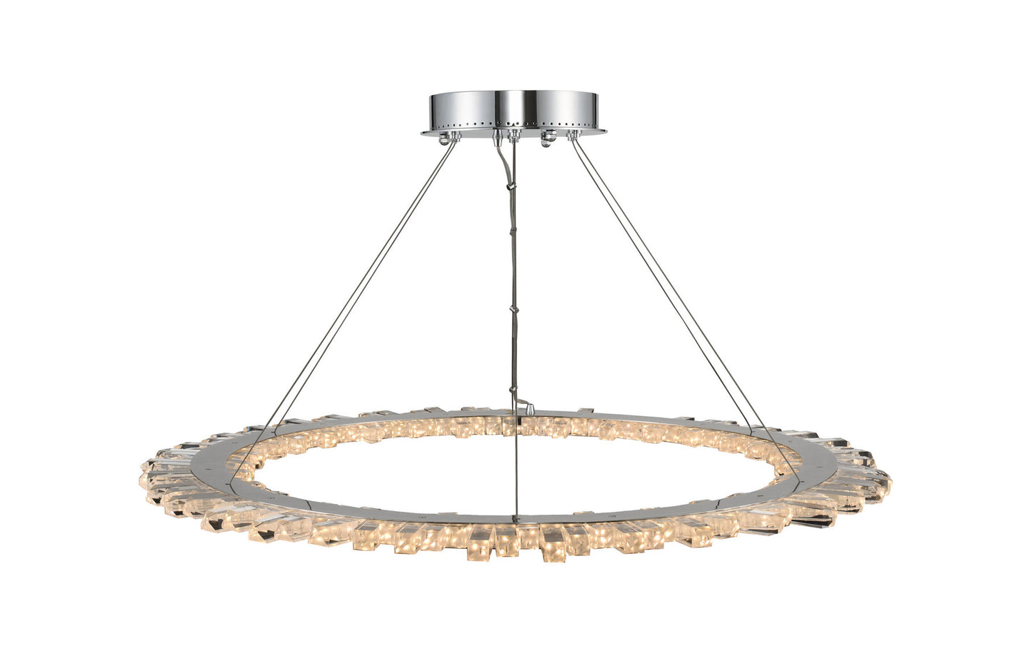 Quasar 42x1.25" 1-Light Modern Large Pendants by AllegriBy Allegri Crystal by Kalco Lighting