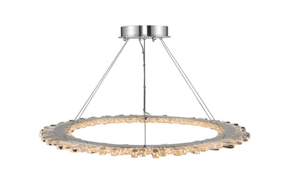 Quasar 42x1.25" 1-Light Modern Large Pendants by AllegriBy Allegri Crystal by Kalco Lighting