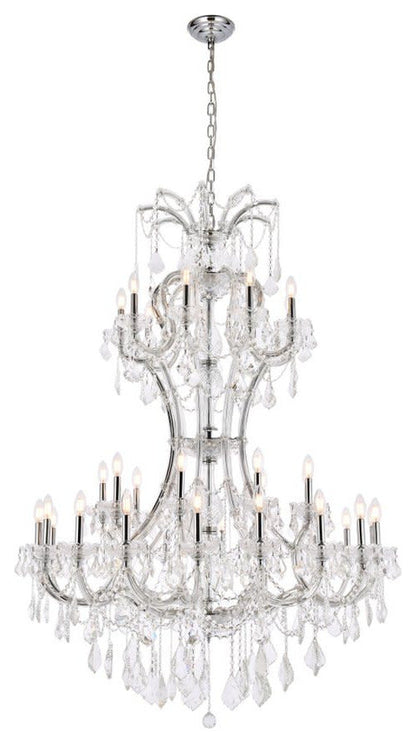 Elegant Lighting 2800D46/RC Maria Theresa 36 Light 46"W Crystal - GoldBy Elegant Furniture & Lighting