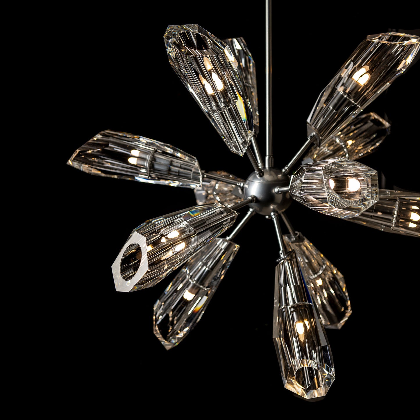 Luma 12-Light Starburst Pendant - Sterling - CrystalBy Hubbardton Forge