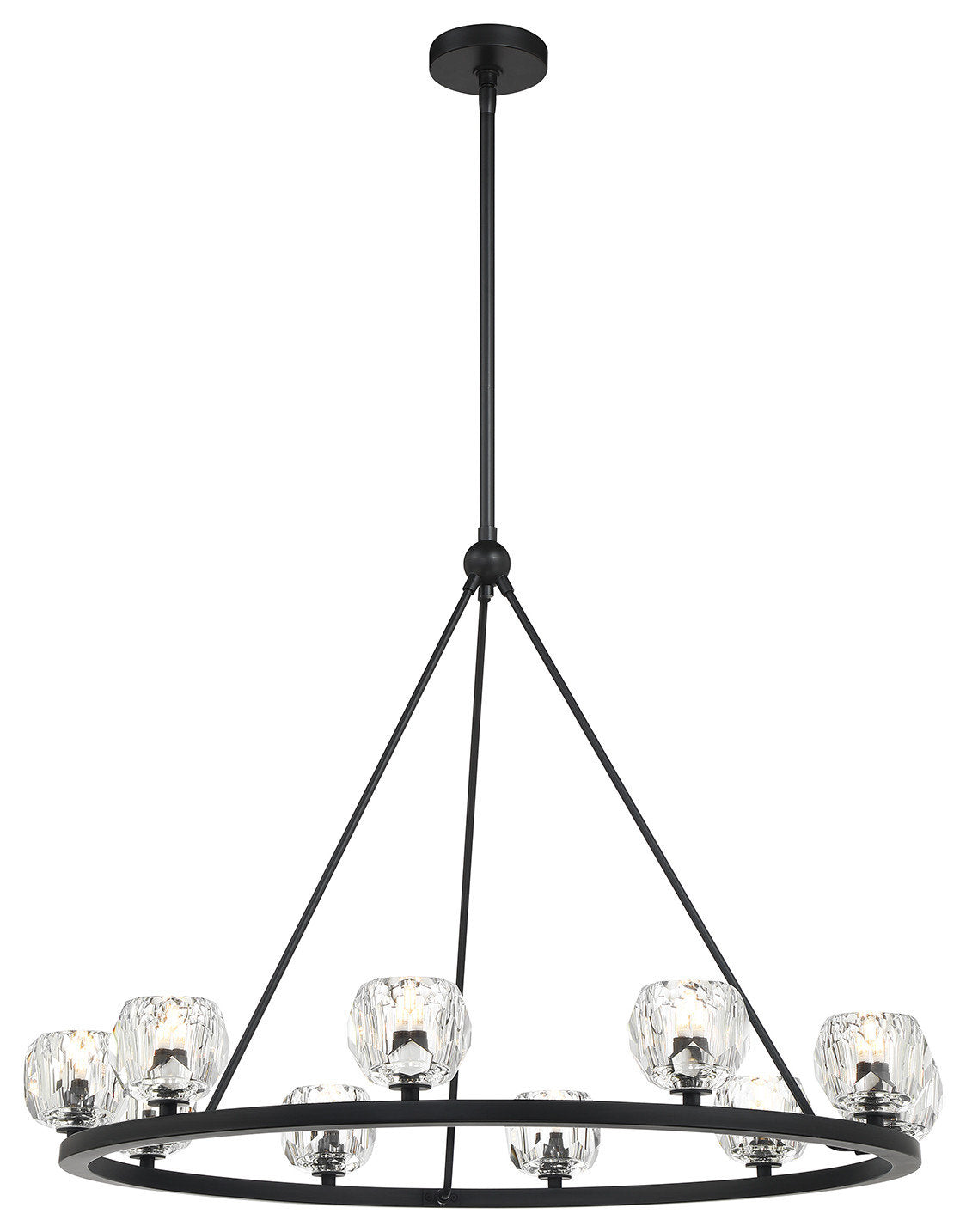 CRYSTORAMA ARA-10265-MK Aragon 10 Light Matte Black ChandelierBy Crystorama Lighting