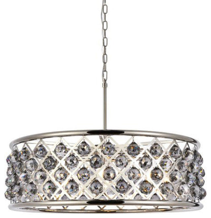 Elegant Lighting 1214D32-SS/RC Madison 8 Light 32"W Crystal Drum - PolishedBy Elegant Furniture & Lighting