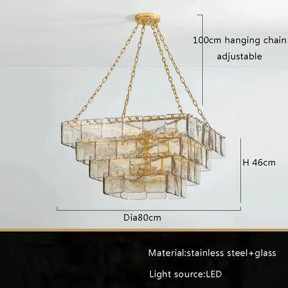 Welle Glass Chandelier, 80cm (31")By MORSALE
