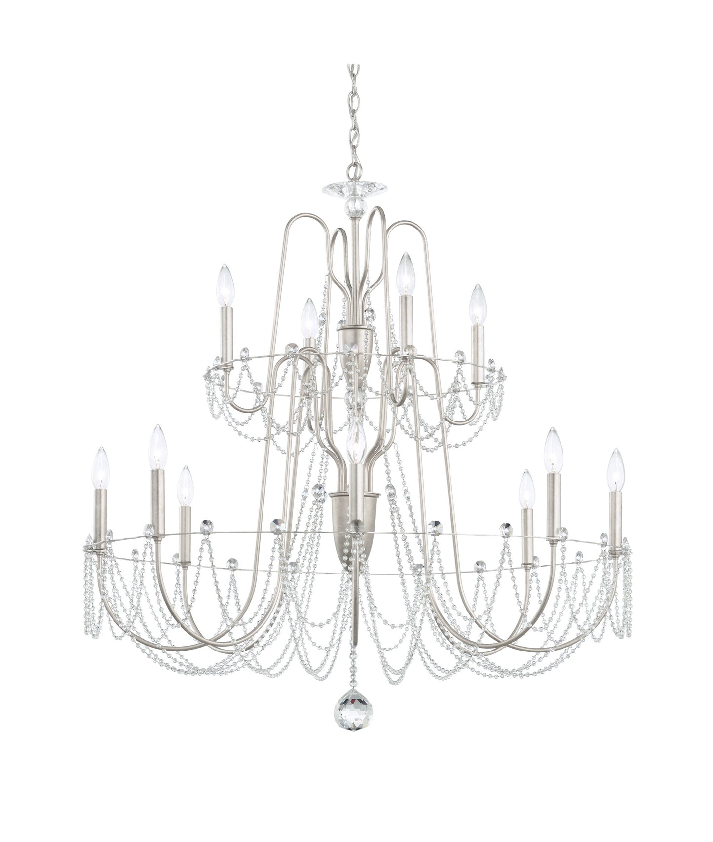 Schonbek Ar1012N-48H 12 Light Crystal Chandelier, Antique SilverBy Schonbek