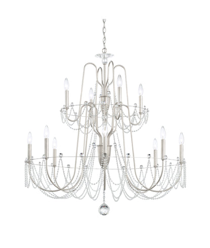 Schonbek Ar1012N-48H 12 Light Crystal Chandelier, Antique SilverBy Schonbek