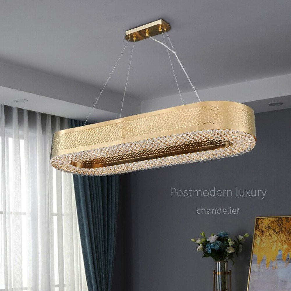 Giovanni Gold Plated Crystal Dining Room ChandelierBy MORSALE