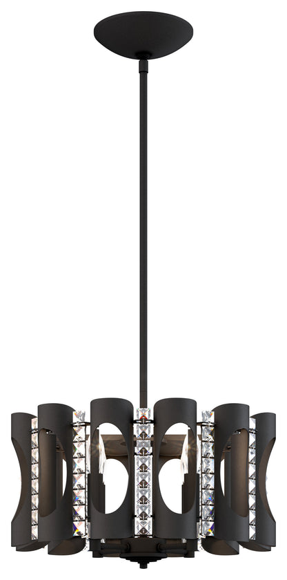 Schonbek Mr1004N-Bk1H 4 Light Crystal Pendant, BlackBy Schonbek