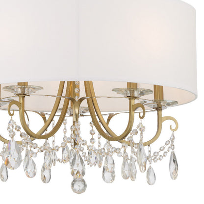 Othello 5 Light Vibrant Gold ChandelierBy Crystorama Lighting
