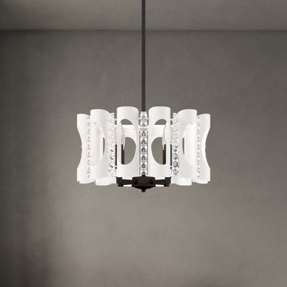 Schonbek Mr1004N-Wh1H 4 Light Crystal Pendant, WhiteBy Schonbek