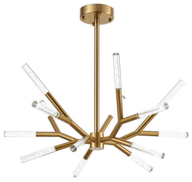 Aliano | Creative Tree Branches Design Bubble Crystal Chandelier, Gold, 15 Heads, Warm LightBy Miron Demid LLC