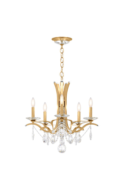 Schonbek Va8355N-22S 5 Light Crystal Chandelier, Heirloom GoldBy Schonbek