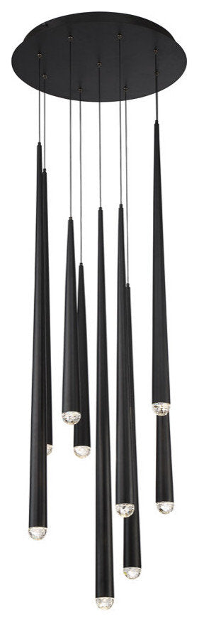 Modern Forms PD-41709R Cascade 9 Light 17"W LED Suspended Multi - Aged BrassBy Modern Forms