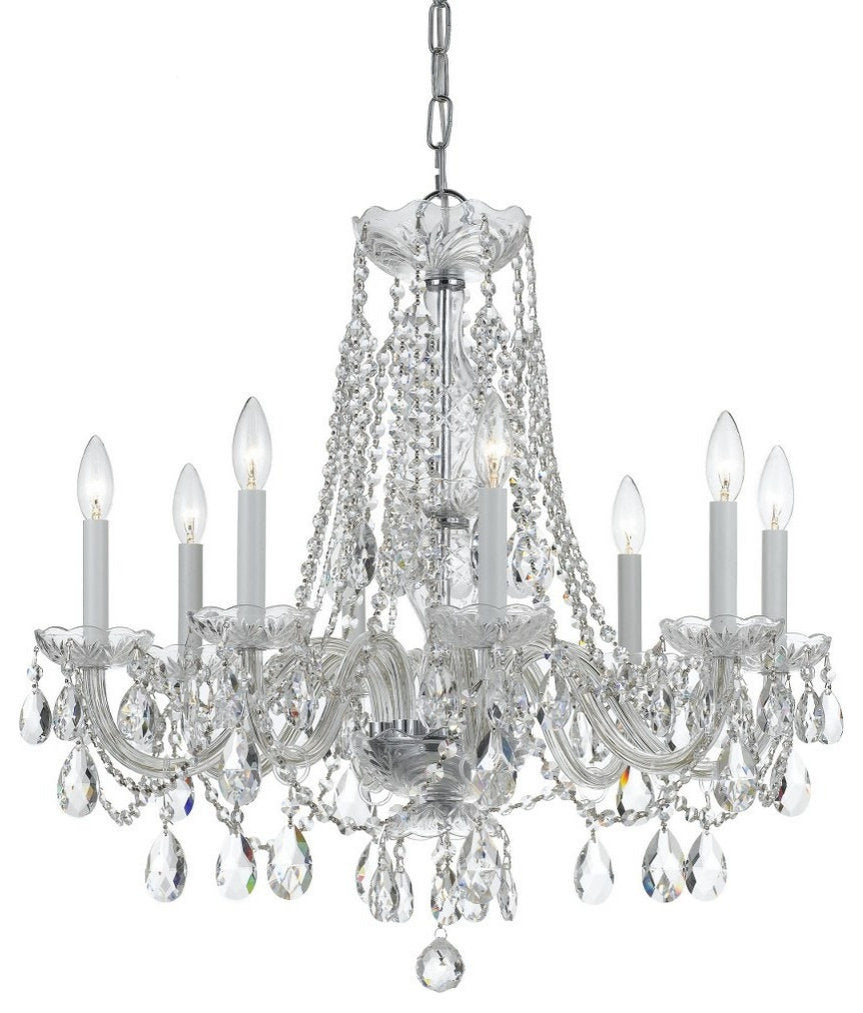 Crystorama 1138-CH-CL-SAQ Traditional Crystal - Eight Light ChandelierBy Crystorama Lighting