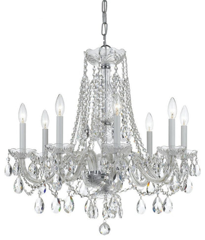 Crystorama 1138-CH-CL-SAQ Traditional Crystal - Eight Light ChandelierBy Crystorama Lighting