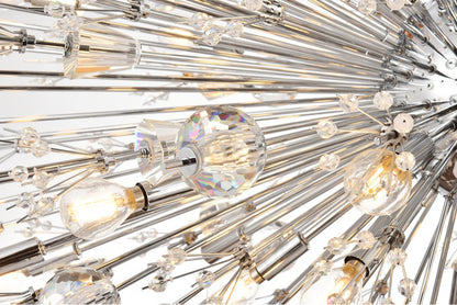 Elegant Lighting 2500D48C Vera 48 inch crystal starburst oval pendant in chromeBy Elegant Furniture & Lighting